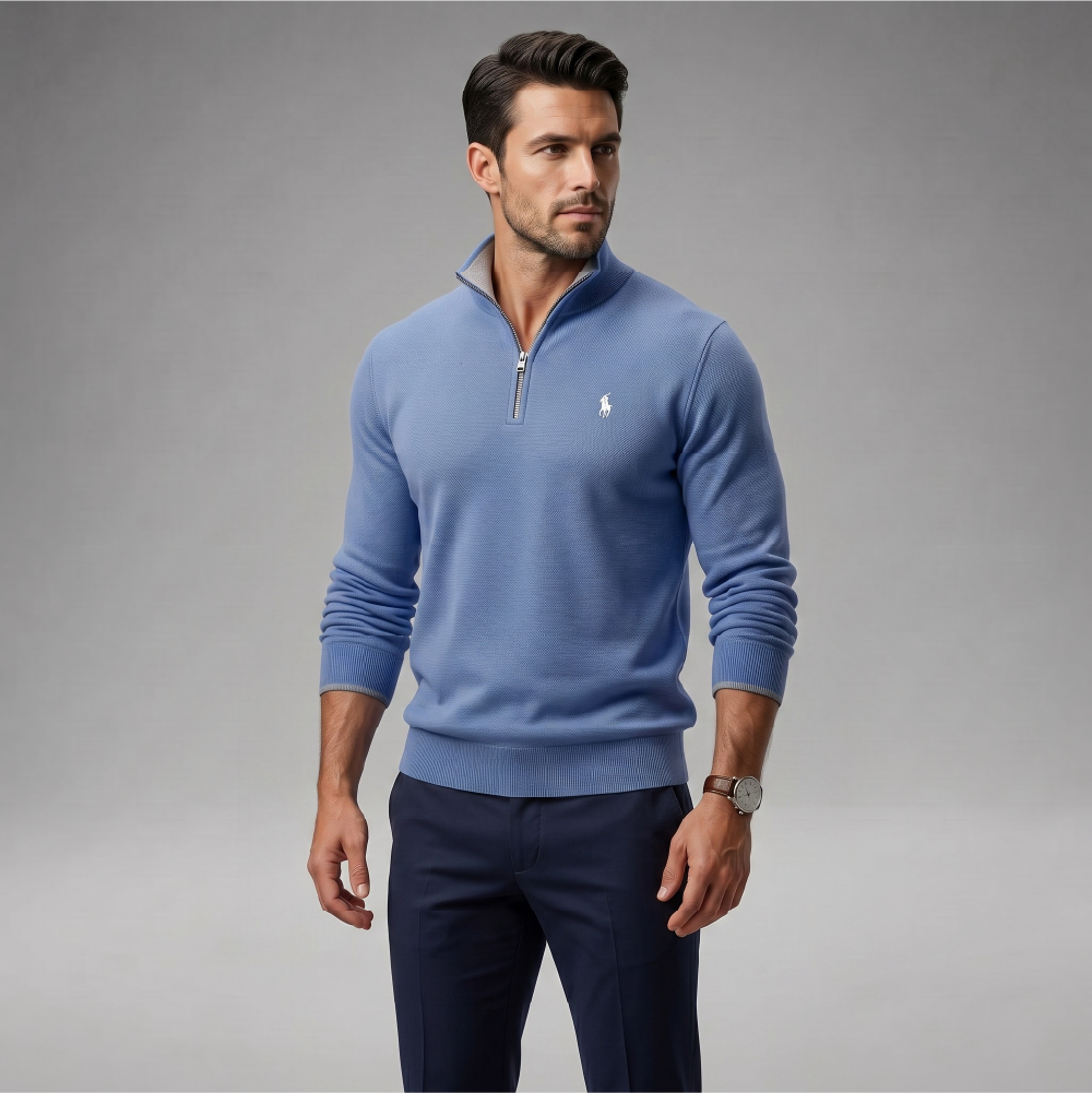 RL Cotton Half-Zip Jumper