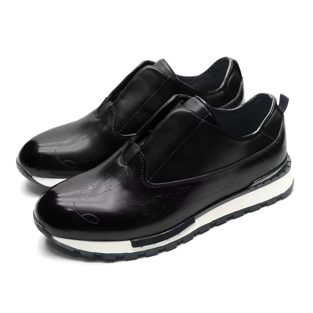 Classic Leather Trainers — Black | LX