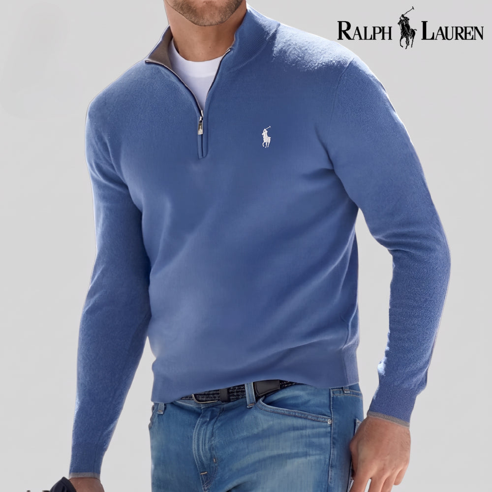 RL Cotton Half-Zip Jumper