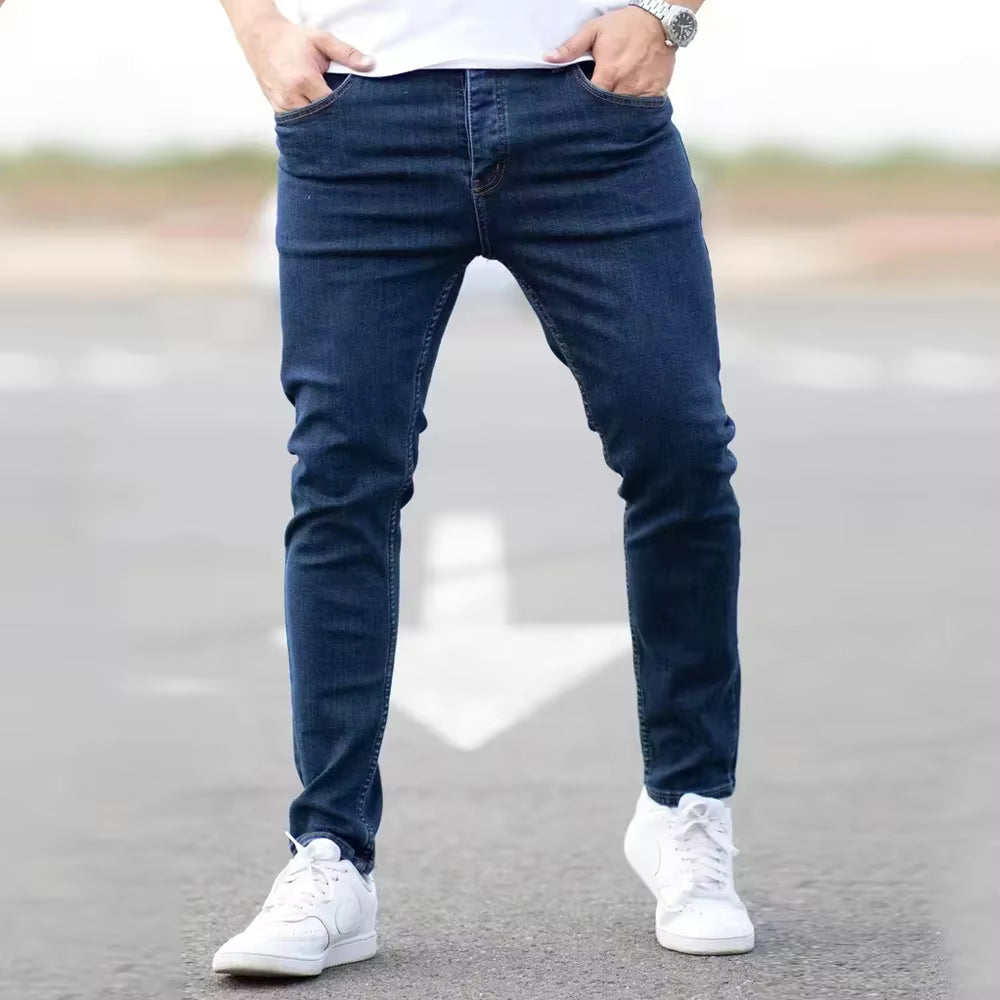 Slim-Fit Denim — Navy | LX